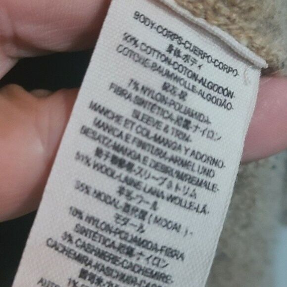 Free People Tan / Black Tabard Color Block Sweater - Picture 3 of 6